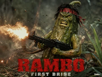 Rambo: First Brine pickle parody artwork.