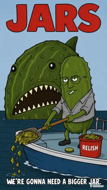 Jars: Bigger Jar pickle parody artwork.