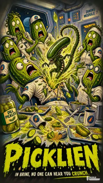 Picklien pickle parody artwork.