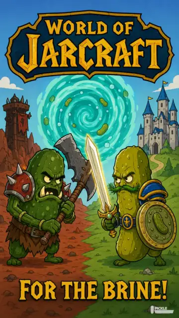 World of Jarcraft pickle parody artwork.