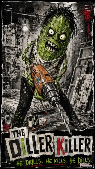 The Diller Killer pickle parody artwork.
