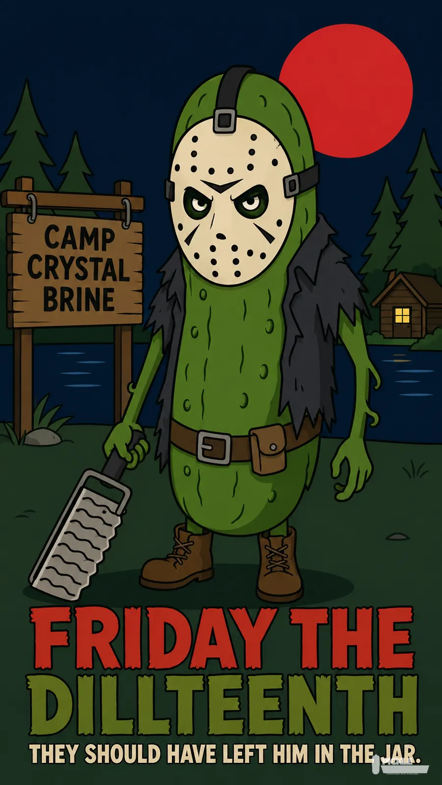 Friday the Dillteenth pickle parody artwork.