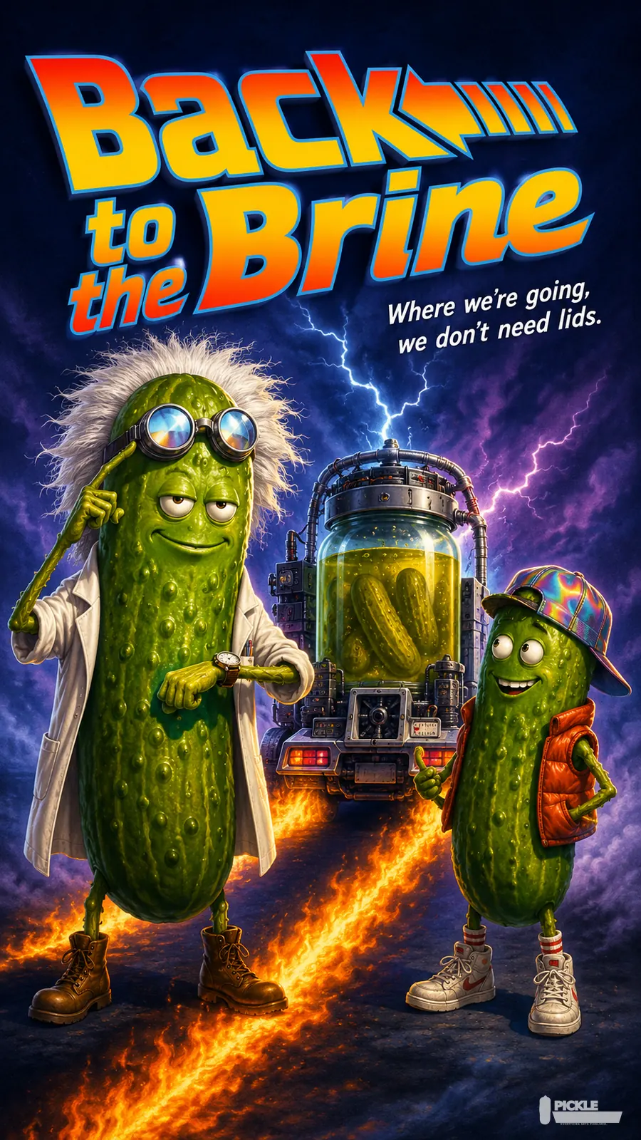 Back to the Brine pickle parody artwork.