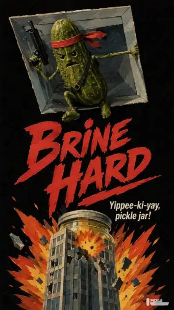 Brine Hard pickle parody artwork.