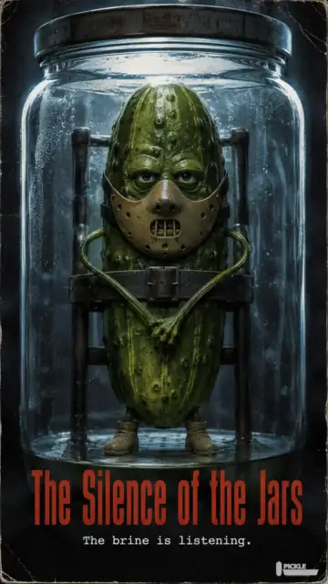 The Silence of the Jars pickle parody artwork.