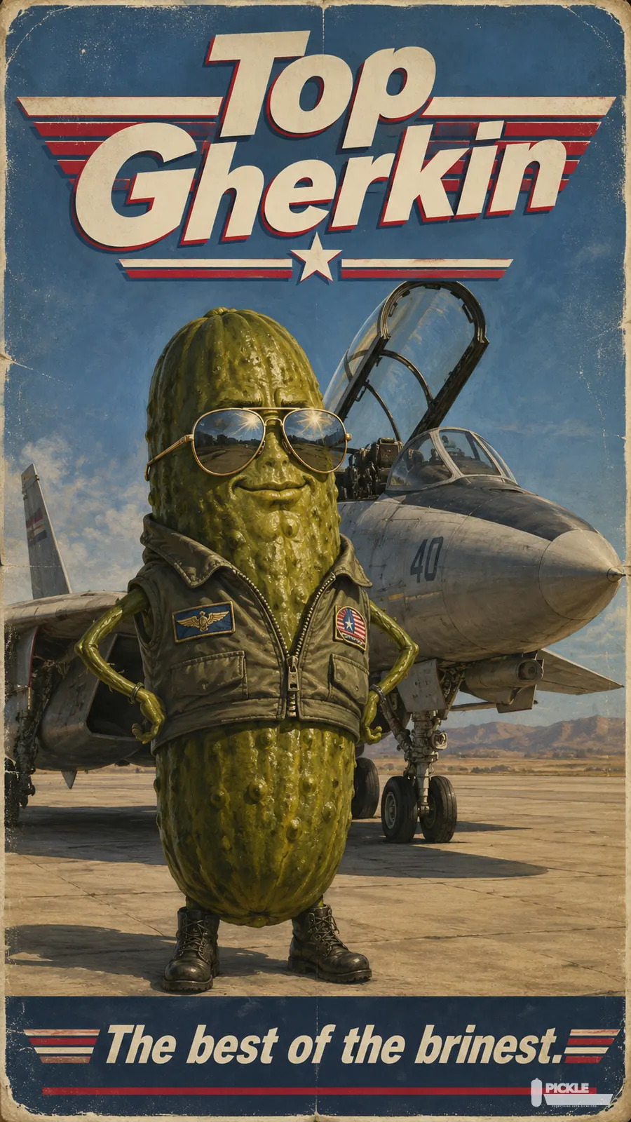 Top Gherkin pickle parody artwork.