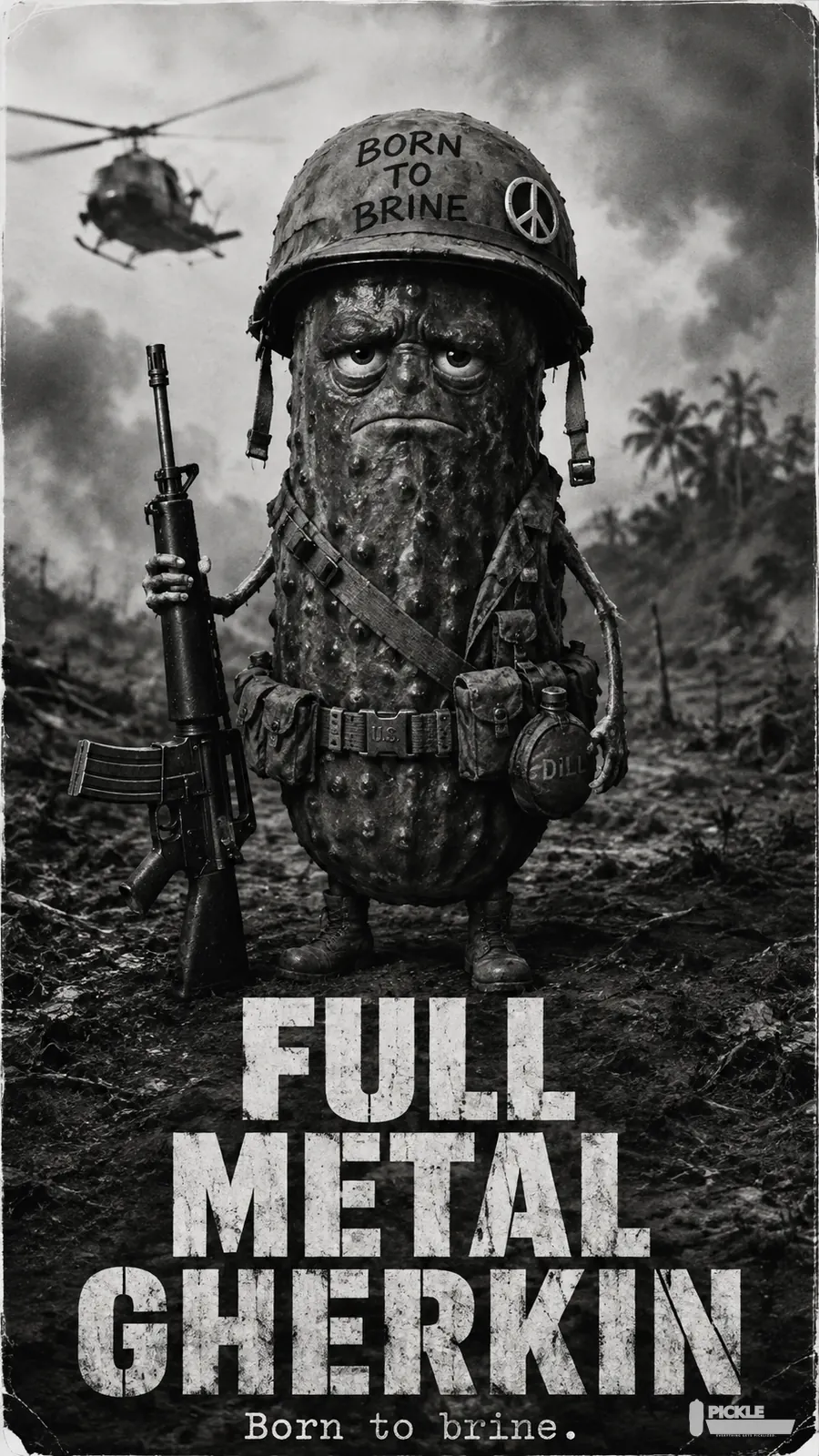 Full Metal Gherkin pickle parody artwork.