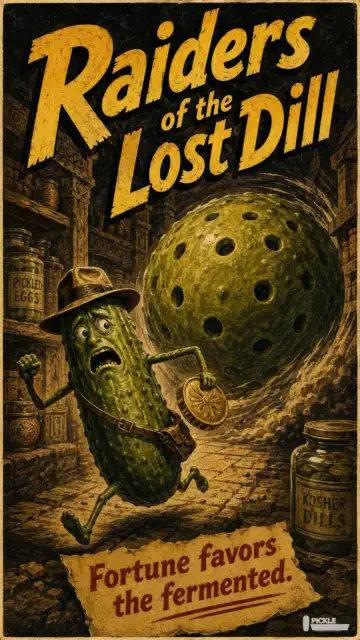 Raiders of the Lost Dill pickle parody artwork.