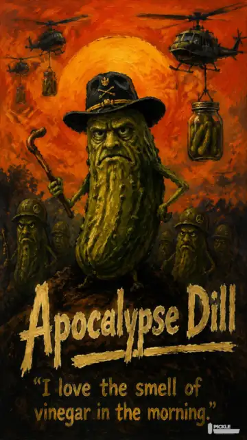 Apocalypse Dill pickle parody artwork.