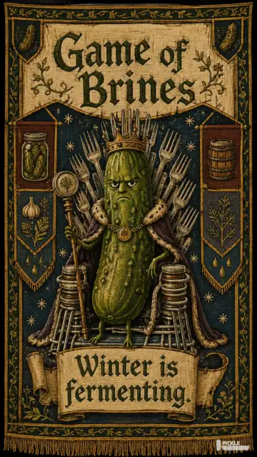 Game of Brines pickle parody artwork.